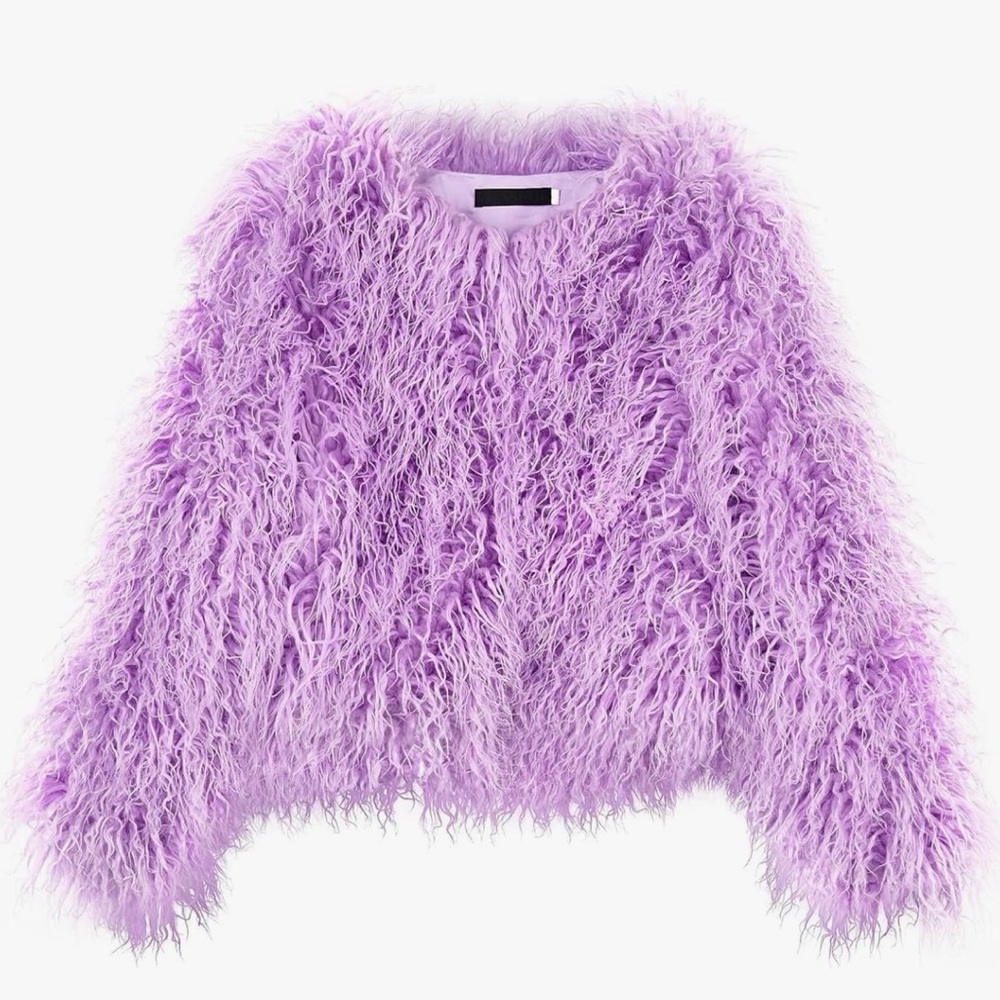 NEW YUAKOU Women's Shaggy Faux Fur Outwear Jacket